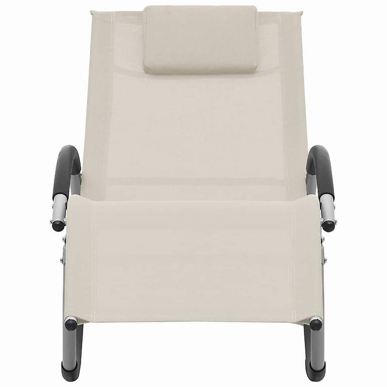 Sonnenliege mit Kissen Creme Textilene im Kanton Zürich - tutti.ch