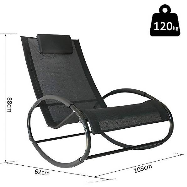 Karn Dondolina - Sdraio A Dondolo Pieghevole In Legno Di Faggio Per Giardino Con Cuscino UV - Made In Italy
