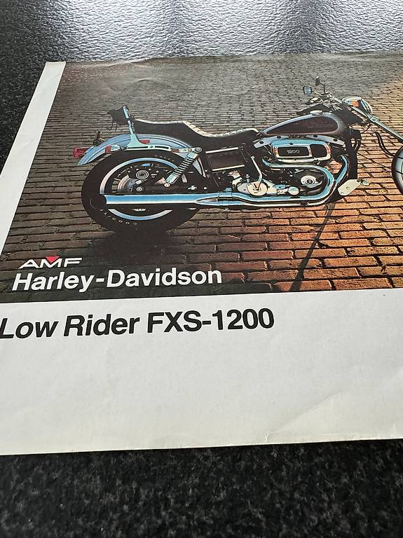Prospekt, Katalog Harley Low Rider FXS 1200 von 1979 im Kanton Zürich
