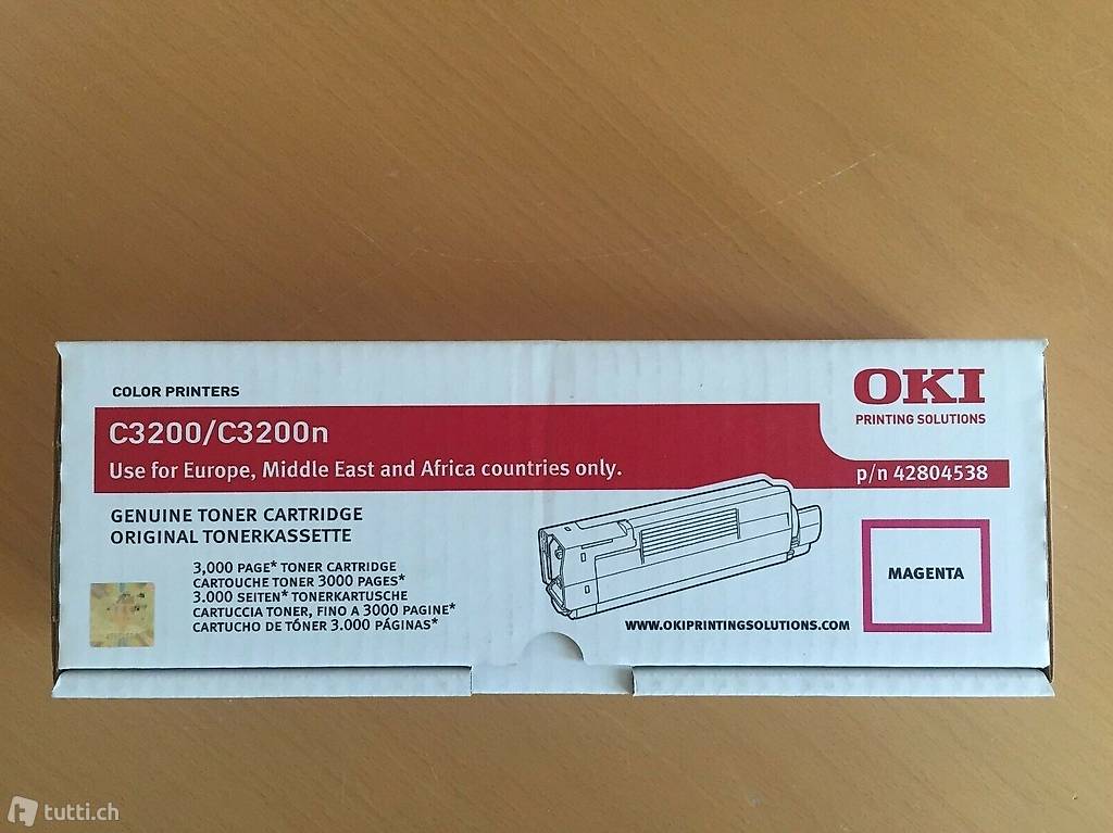  Original OKI C3200, Oki C3200n magenta Toner, 42804538