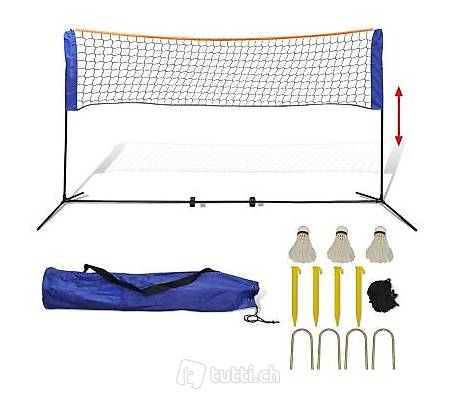 Badmintonnetz-Set mit Federbällen 300 x 155 cm