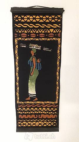 Wandbild / Wandbehang aus Stoff "Afrika"