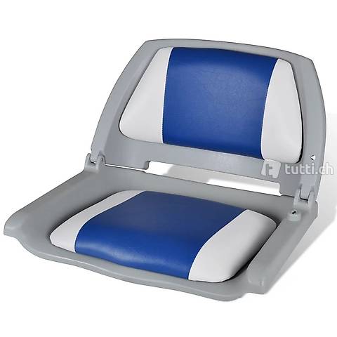 Bootsstuhl Steuerstuhl blau/weiss