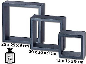 3er Set Quadratische Wandregale Bis 25 X 25 X 9 Cm Schwarz In Zug Kaufen Bohnet Trade Gmbh Tutti Ch