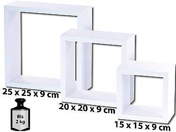 3er Set Quadratische Wandregale Bis 25 X 25 X 9 Cm Weiss In Zug Kaufen Bohnet Trade Gmbh Tutti Ch