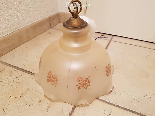 Deckenlampe, Milchglas, ca. 1920 - Zustand einwandfrei