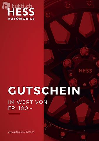 100 Franken Hess Automobile Gutschein