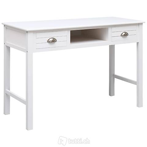 Schreibtisch Weiss 110×45×76 cm Holz