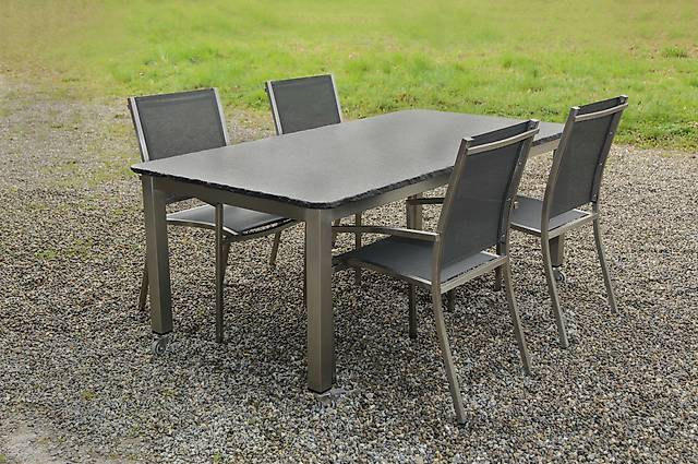 Granittisch Steintisch Gartenstuhl Aus Edelstahl Gartenti In