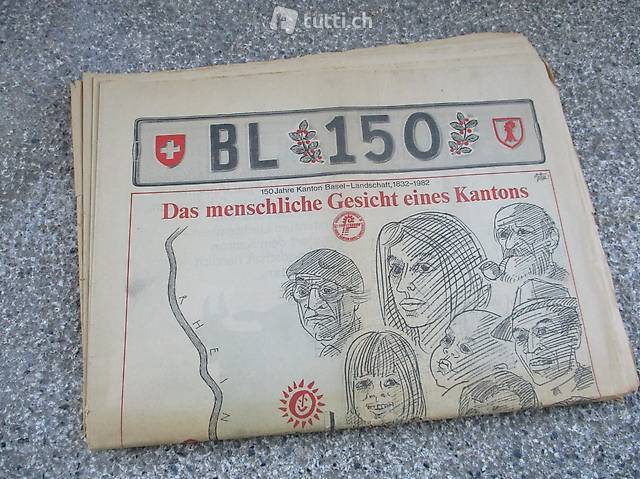 BAZ Sonderdruck 150 Jahre Baselland 1832-1982 Basel Presse
