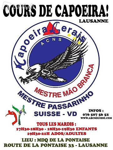 Cours de Capoeira à Lausanne, Aubonne, Nyon et a Echichens