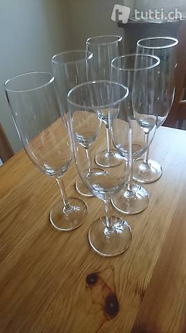 Champagner Gläser 6 Stück in Top Zustand