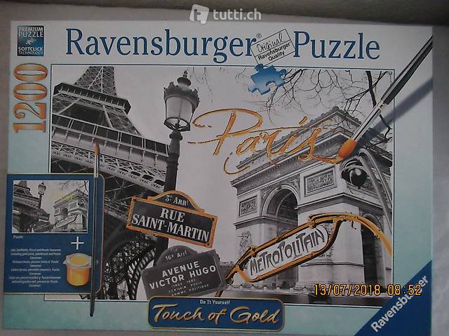 Puzzle, Ravensburger,  1200 Teile,  GOLDENES PARIS