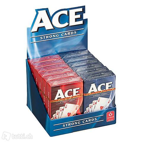 Neue ACE Pokerkarten 12er Pack rot/blau
