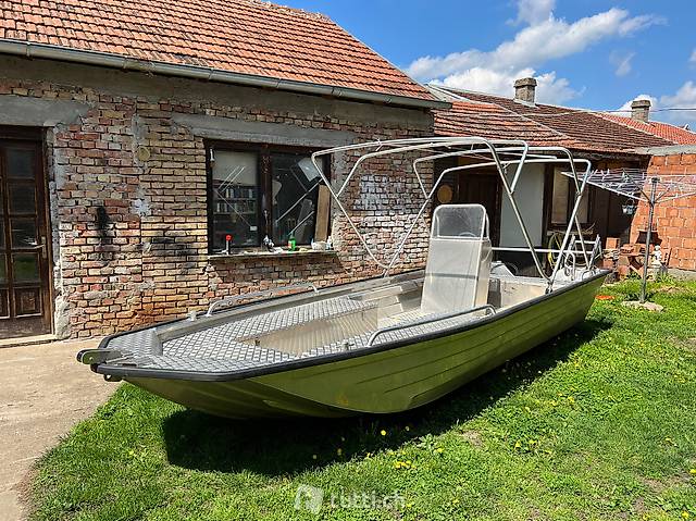 Aluboot Motorboot Fischerboot 6m ev. Platz Bodensee