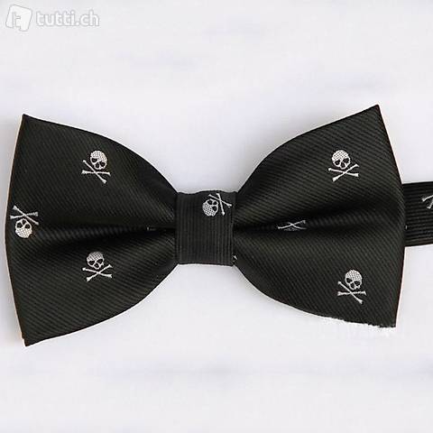 Fliege Bow Tie Skull Totenkopf für Smoking Hemd