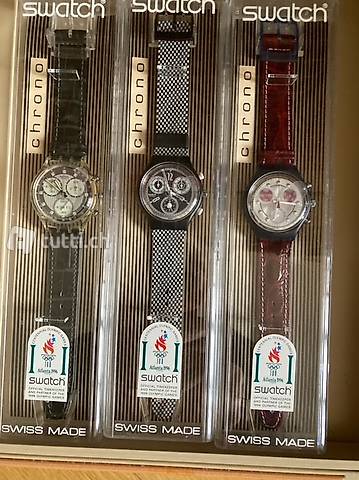Verkaufe 109 Chrono Swatch-Uhren (1990-1997)