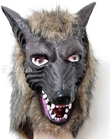 Wolf Maske Latex Fasnacht Kostüm Halloween WerWolf Tiermaske