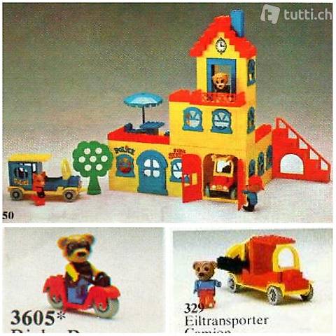 Lego 3x Fabuland Rathaus & Truck & Motos