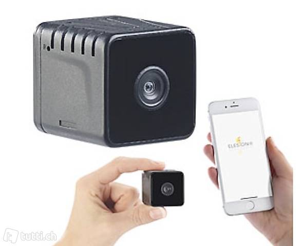 Full-HD-Mini-IP-Überwachungskamera mit WLAN, IR-Nachtsicht u