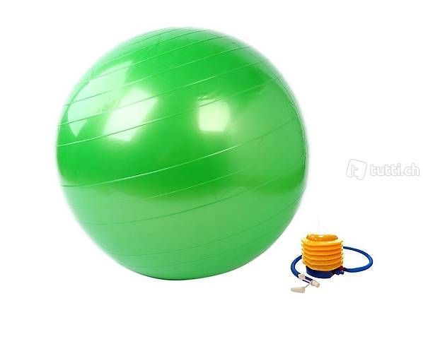 Gymnastikball 75 cm grün inkl. Pumpe (Gratis Lieferung)