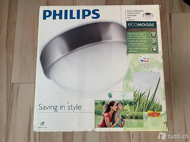 Philips ECOMOODS Outdoor Wand und Decken Licht Inox