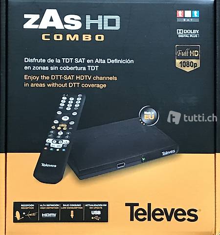 Receptor Digital "Televes zAs HD COMBO" / TDT-TERR&TDT-SAT