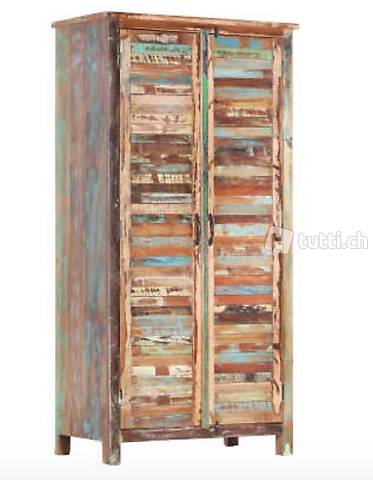 Kleiderschrank 90 x 50 x 180 cm Recyceltes Massivholz
