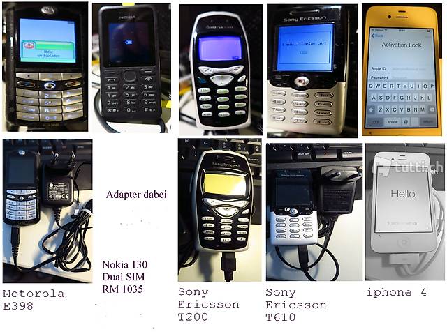 5 Handys ( Iphone4 dabei) - GSM Technologie für Sammler