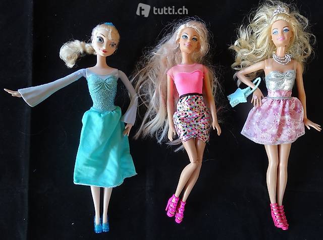 3 Barbie Puppen von Mattel wie NEU