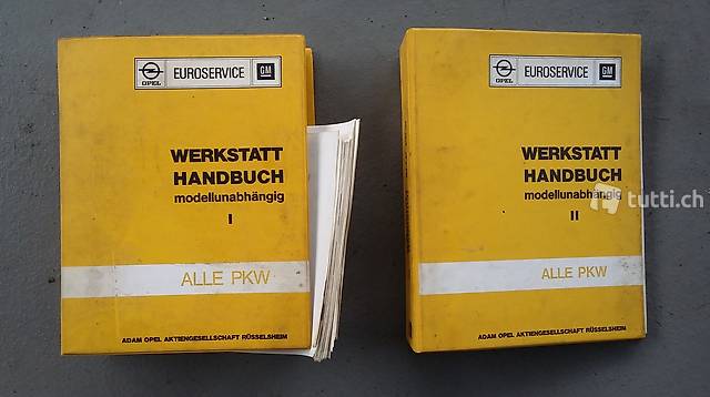 Oldtimer Werkstatthandbuch Band 1 + 2 für alle Opel ab 1979