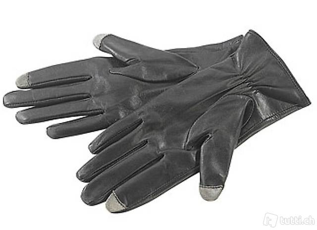 Touchscreen-Handschuhe, Ziegenleder, f. Herren, Gr. 8 (M)
