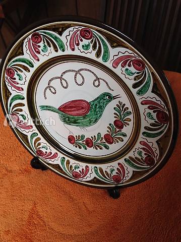 handbemalter Keramik Teller - Unikat