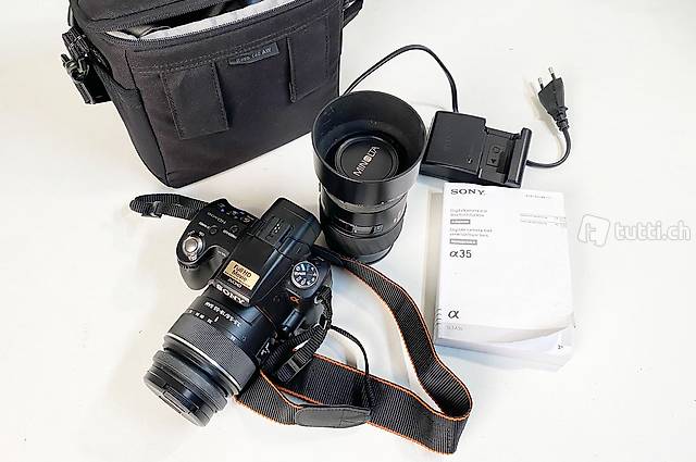 Digitalkamera Sony A35 16 Megapixel mit 2 Objektiven