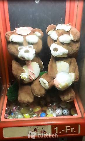 Kultiger Aufsteller/Spiel-Automat mit sprechenden Bären