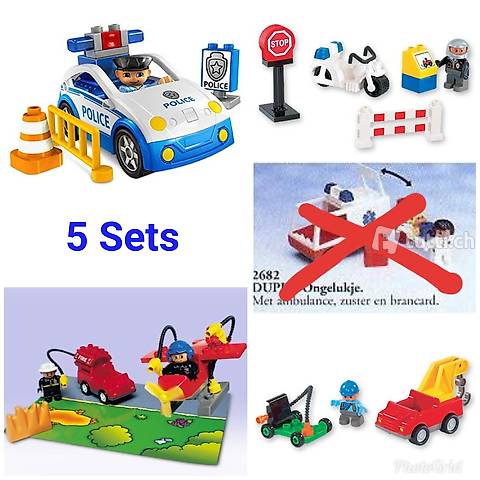 Lego 4x Duplo Polizei Feuerwehr (Set 301)
