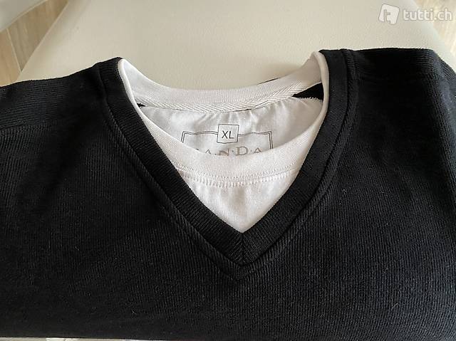 Pullover schwarz / weiss Gr. XL