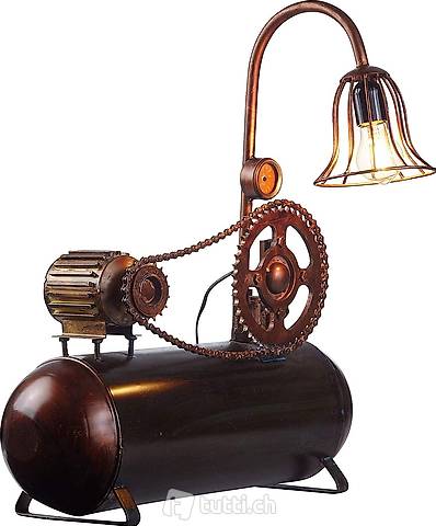 Tischlampe Vintage Design Lampe Braun 64 cm Eisen