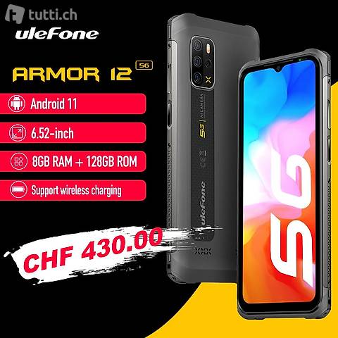 Ulefone Armor 12 5G 6.52" Android 11 8GB+128GB Smartphone