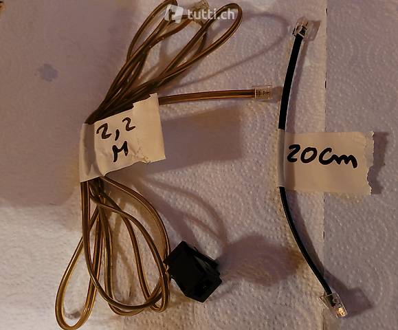 Câble Téléphone Adaptateur Adapter Téléphone Kabel 2 contact