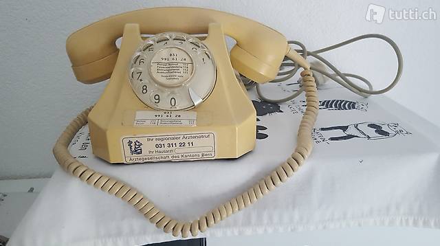 Original Schweizer Telefon crème