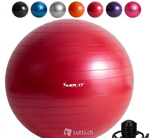 MOVIT® Gymnastikball mit Fusspumpe, 85 cm, rot