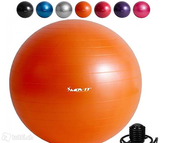 MOVIT® Gymnastikball mit Fusspumpe, 55 cm, orange
