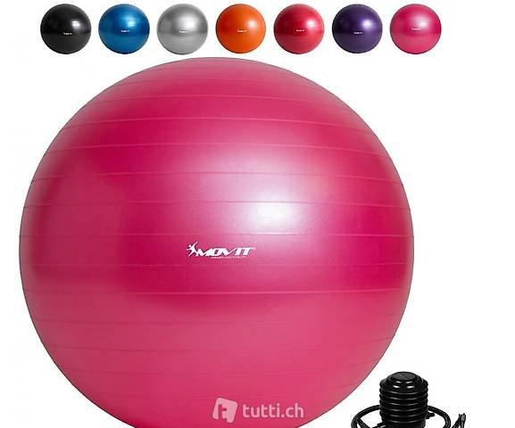 MOVIT® Gymnastikball mit Fusspumpe, 65 cm, pink