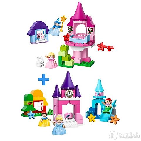 Lego Duplo 2x Prinzessinnen, Arielle, Cinderella u.a.