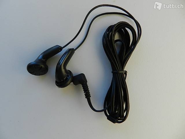 Schwarzer Kopfhörer/Ohrstöpsel mit 3,5 mm Stecker