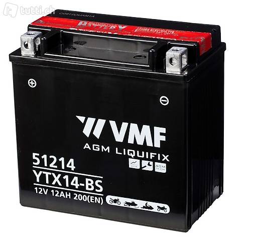 VMF Powersport Liquifix Batterie 12 V 12 Ah MF YTX14-BS