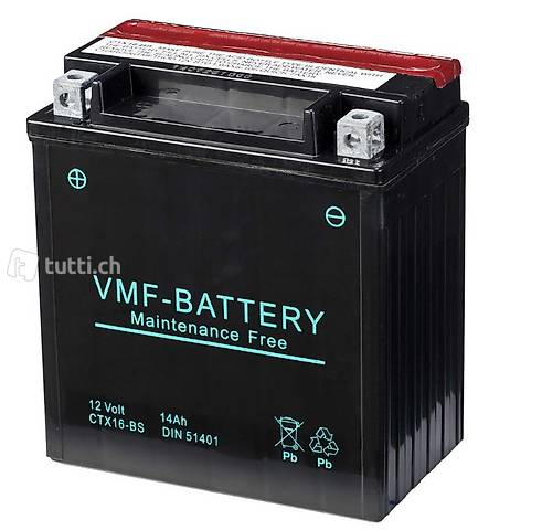 VMF Powersport Liquifix Batterie 12 V 14 Ah MF YTX16-BS