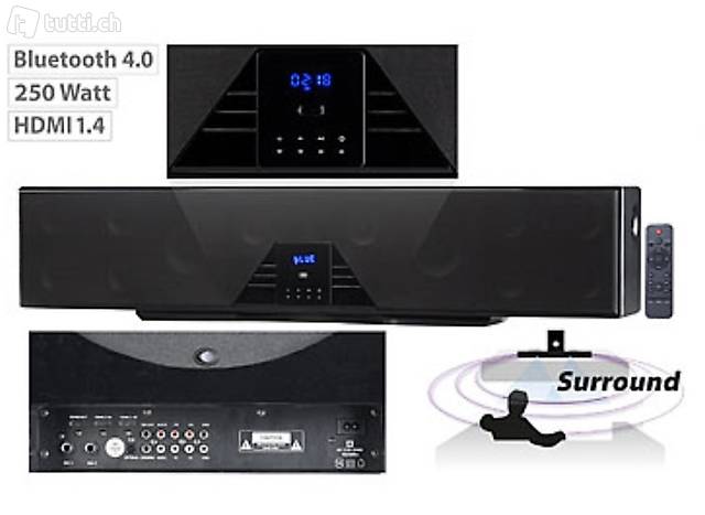 6-Kanal-3D-Soundbar, 5.1-Surround-Sound, Bluetooth 4.0, HDMI