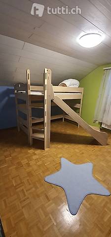 Etagenbett Fleximo Kinder-Bett mit Rutsche Rutschturm